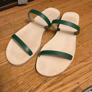 Reformation Green Marion sandals